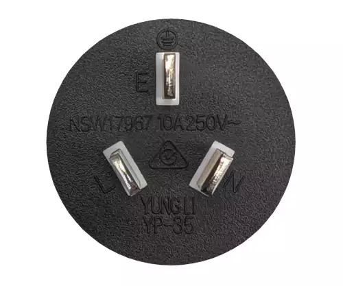 Maitinimo kabelis Australija, I tipo, C13 90°, 0,75 mm², SAA, juodas, 1,80 m ilgio