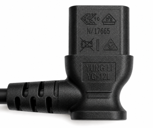 Cablu de alimentare Australia tip I la C13 90°, 0.75mm², SAA, negru, lungime 1.80m