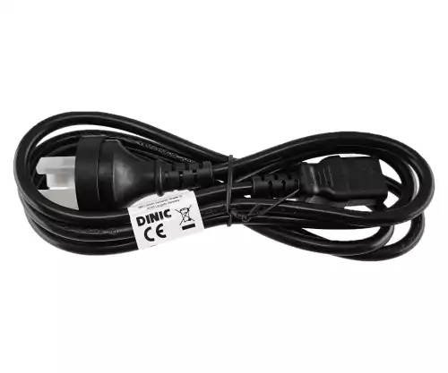 Καλώδιο τροφοδοσίας Αυστραλίας τύπου I προς C13, 0,75mm², SAA, μαύρο, μήκος 1,80m