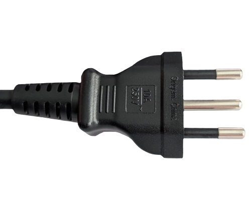 Virtajohto Brasilia tyyppi N-C13, 1mm², INMETRO, musta, pituus 5.00m.