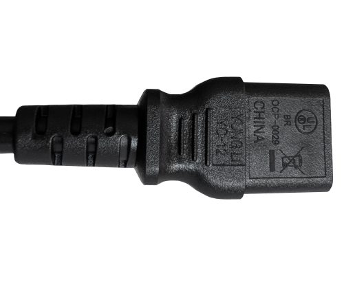 Virtajohto Brasilia tyyppi N-C13, 1mm², INMETRO, musta, pituus 5.00m.