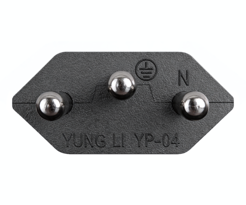 Virtajohto Brasilia tyyppi N-C13, 1mm², INMETRO, musta, pituus 5.00m.