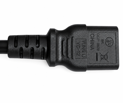 Cablu de alimentare Brazilia tip N la C13, 1mm², INMETRO, negru, lungime 3.00m