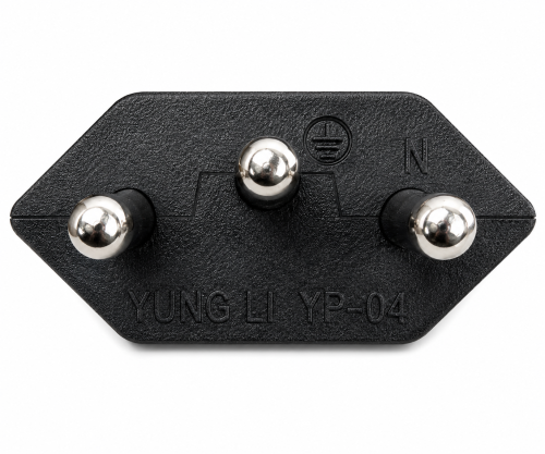 Cablu de alimentare Brazilia tip N la C13, 1mm², INMETRO, negru, lungime 3.00m