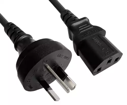 Toitekaabel Hiina tüüp I kuni C13, 1,5 mm², tüübikinnitus: CCC, must, pikkus 5,00 m.