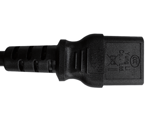 Napájací kábel Čína typ I na C13, 0,75 mm², homologácia: CCC, čierny, dĺžka 1,80 m