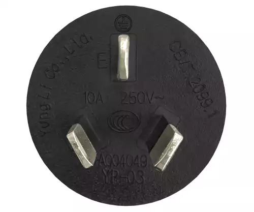 Toitekaabel Hiina tüüp I kuni C13, 1,5 mm², tüübikinnitus: CCC, must, pikkus 5,00 m.