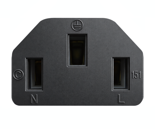 Napájací kábel Čína typ I na C13, 0,75 mm², homologácia: CCC, čierny, dĺžka 1,80 m