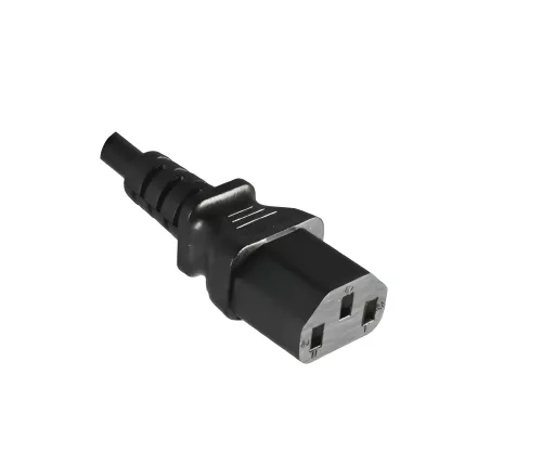 Netzkabel Dänemark Typ K 90° auf C13, 1mm²