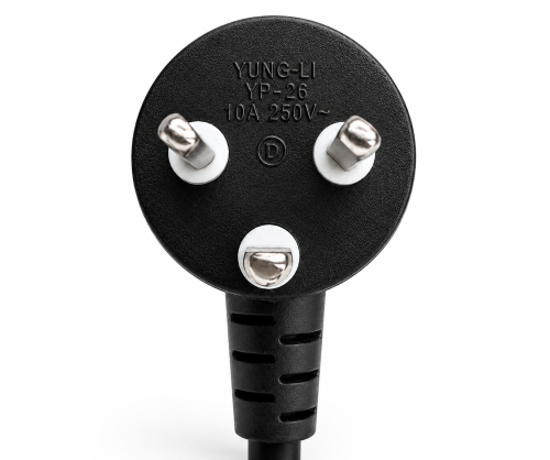 Cablu de rețea Danemarca tip K 90° la C13 90°, 0,75mm², omologări: VDE/DEMKO, negru, lungime 1,80m