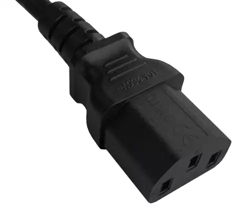 Netzkabel Dänemark Typ K 90° auf C13, 0,75mm²