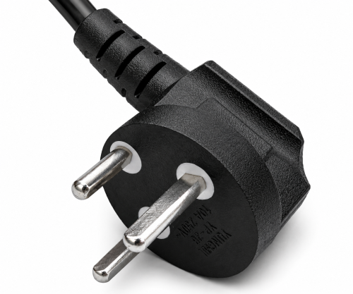 Netzkabel Dänemark Typ K 90° auf C13, 0,75mm²,