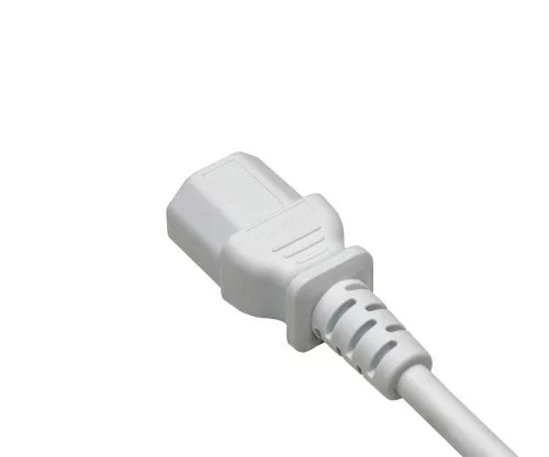 Power cord Europe CEE 7/7 to C13, 0.75mm², 1.8m CEE 7/7 90°/IEC 60320-C13, VDE, gray