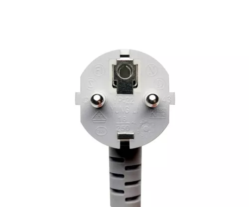 Power cord Europe CEE 7/7 to C13, 0.75mm², 1.8m CEE 7/7 90°/IEC 60320-C13, VDE, gray