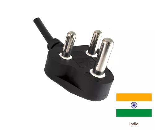 Netzkabel Indien Typ M auf C13