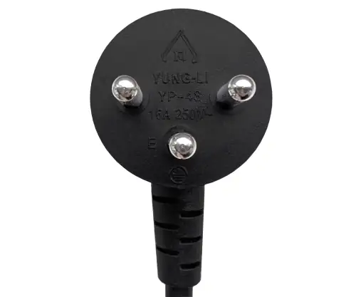 Καλώδιο δικτύου Israel τύπου H προς C13, 0,75mm², έγκριση: SII, μαύρο, μήκος 1,80m