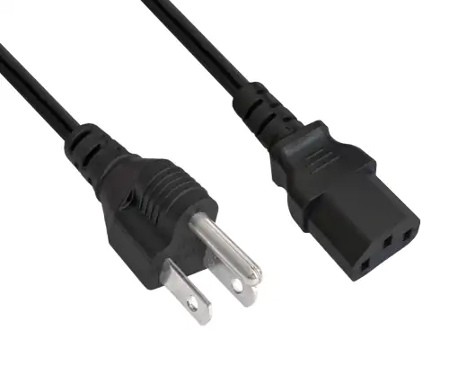 Mains cable Japan type B to C13, 0.75mm², approvals: JET/PSE, VCTF, black, length 1.80m
