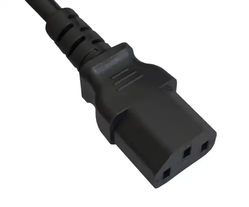 Mains cable Japan type B to C13, 0.75mm², approvals: JET/PSE, VCTF, black, length 1.80m