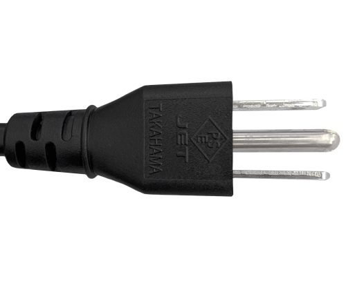 Câble secteur Japon type B sur C13, 2mm², JPN 3pin type B/IEC 60320-C13, JET PSE, noir, longueur 5m