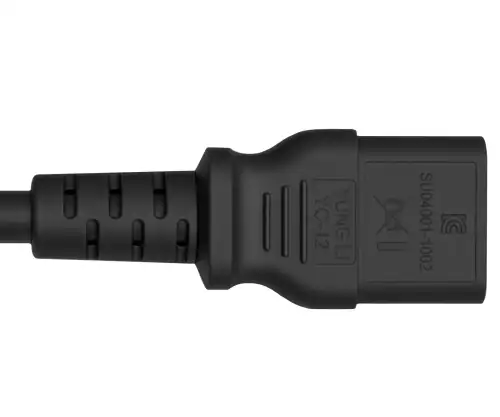 Netkabel Korea type CEE 7/4 naar C13, 1mm², goedkeuring: KTL, zwart, lengte 5,00m