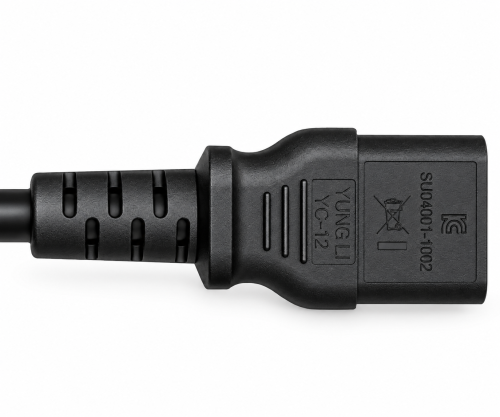 Verkkokaapeli Korea tyyppi CEE 7/4 - C13, 1mm², hyväksyntä: KTL, musta, pituus 5.00m.