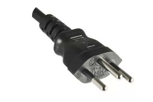 Power Cable for Switzerland with 90° Sideways