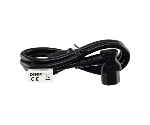 Cablu de rețea Elveția tip J (parțial izolat) la C13 90°, 0.75mm², omologare: SEV, negru, lungime 1.00m
