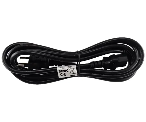 Kabel sieciowy Szwajcaria typu J (częściowo izolowany) do C13, 1 mm², homologacja: SEV, czarny, długość 3,00 m