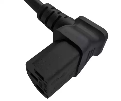 Netkabel Engeland UK type G 10A naar C13 90°, 0,75mm², goedgekeurd: ASTA / SASO /HK en Singapore SM, zwart, lengte 1,80m