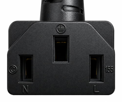 Καλώδιο δικτύου Αγγλίας τύπου G 10A σε C13 90°, 0.75mm², εγκεκριμένο: ASTA / SASO /HK και Singapore SM, μαύρο, μήκος 1.80m