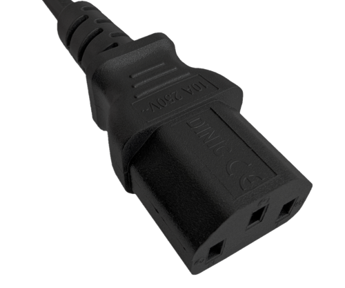 Netzkabel England UK Typ G 10A auf C13, 0,75mm², Zul.: ASTA /SASO /HK u. Singapore SM, schwarz, 1,80m