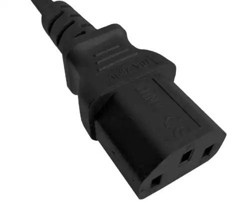 Cabo de rede Inglaterra Reino Unido tipo G 10A para C13, 0,75mm², aprovado: ASTA /SASO /HK e Singapura SM, preto, 1,80m