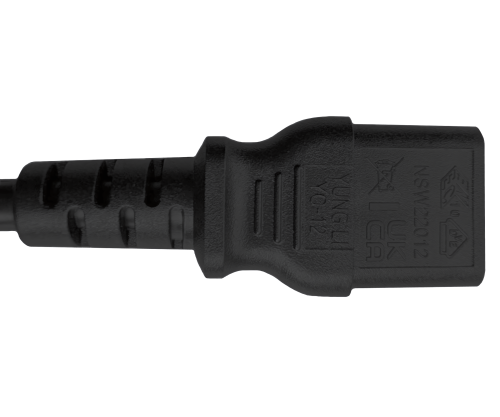 Netzkabel England UK Typ G 10A auf C13, 0,75mm², Zul.: ASTA /SASO /HK u. Singapore SM, schwarz, 1,80m