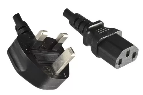 Power cord England UK type G 10A to C13, 1mm², approval: ASTA, black, LSZH, length 1,80m