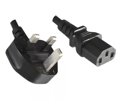Netzkabel England UK Typ G 10A auf C13, 1mm², Zulassung: ASTA, schwarz, Länge 2,00m Netzkabel England UK Typ G 10A auf C13, 1mm², Zulassung: ASTA, schwarz, Länge 2,00m