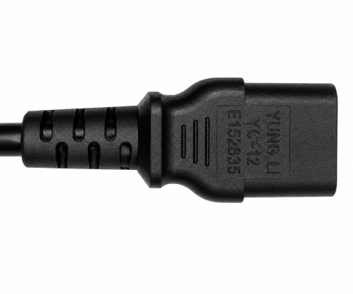 Cable de alimentación América EE.UU. NEMA 5 - 15P, tipo B a C13, AWG18, SVT, aprobaciones: UL/CSA, negro, longitud 1,00m