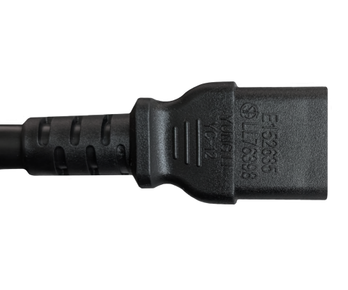 Cabo de alimentação América EUA NEMA 6-20P para C13, SJT 14/3C 105°C, preto, comprimento 2,00m