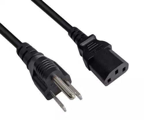 Netzkabel Amerika USA NEMA 5 - 15P, Typ B auf C13, AWG18, SVT, Zulassungen: UL/CSA, schwarz, Länge 1,80m