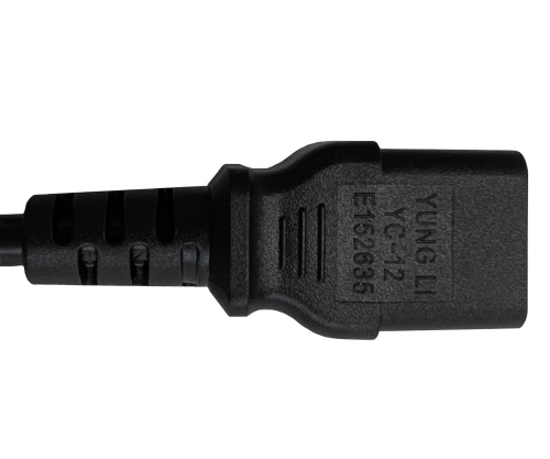 Netzkabel Amerika USA NEMA 5 - 15P, Typ B auf C13, AWG18, SJT, Zulassungen: UL/CSA, schwarz, Länge 3,00m