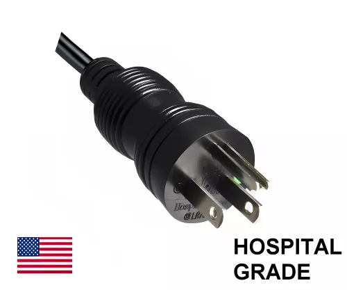 Netzkabel Amerika USA Typ B US NEMA 5-15P auf C13, HOSPITAL GRADE,