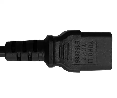 Maitinimo kabelis America USA Type B US NEMA 5-15P to C13, HOSPITAL GRADE, AWG18, SJT, UL, CSA, juodas, 1,80 m ilgio