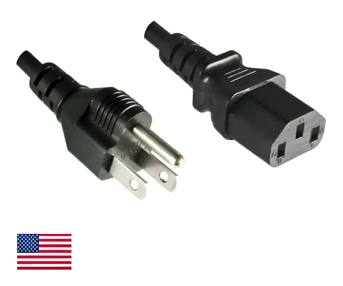 Netzkabel Amerika USA NEMA 5 - 15P, Typ B