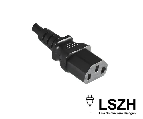 Netzkabel Europa LSZH, CEE 7/7 90° auf C13