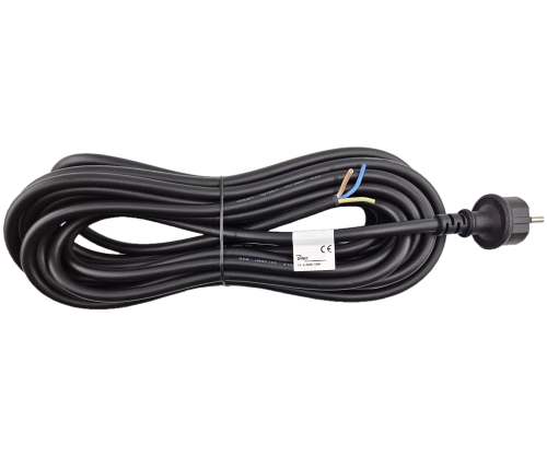 Netzkabel Gummi/Neopren 1.5 mm², CEE 7/7, Open-End 3cm abgemantelt, H07RN-F 3G, VDE, Länge: 10,00m