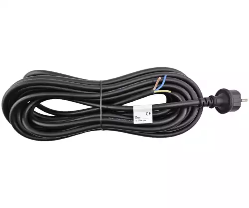 Netzkabel Gummi/Neopren 1.5 mm², CEE 7/7, Open-End 3cm abgemantelt, H07RN-F 3G, VDE, Länge: 10,00m