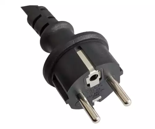 Netzkabel Gummi/Neopren 1.5 mm², CEE 7/7, Open-End 3cm abgemantelt, H07RN-F 3G, VDE, Länge: 10,00m