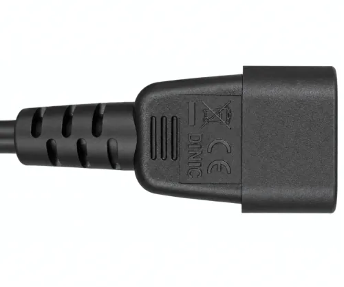 Cablu de rețea Elveția tip J la C14, 0,75mm², omologare: SEV, negru, lungime 0,30m