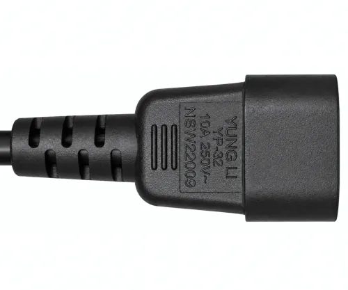 Cablu de rețea Elveția tip J la C14, 0,75mm², omologare: SEV, negru, lungime 0,30m