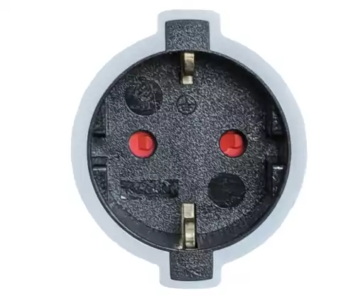 Schutzkontakt-Verlängerungskabel 1,5mm², CEE 7/7 90° auf CEE 7/3, Stecker auf Buchse, weiß, Länge 5m