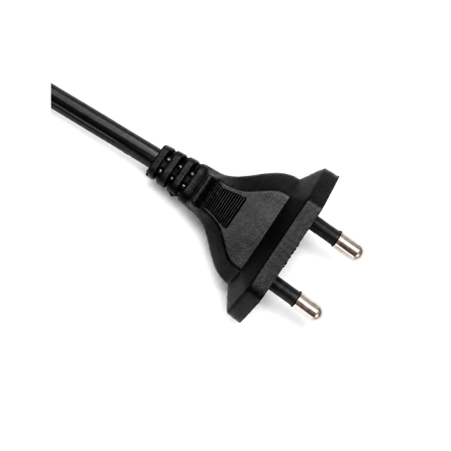 Cabo de alimentação Índia, tipo C, conforme a norma IEC 60320 C7, BIS, 1,80 m, 0,75 × 2, Adela